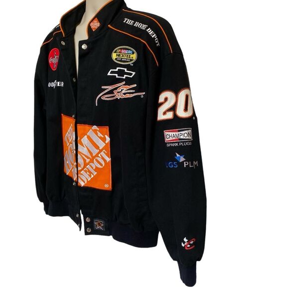 Vintage Chase Authentics Tony Stewart No. 20 Home Depot NASCAR Bomber Jacket XL - Picture 7 of 16